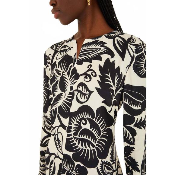 NEW FARM RIO cashews and birds maxi dress in winter white - Picture 4 of 4